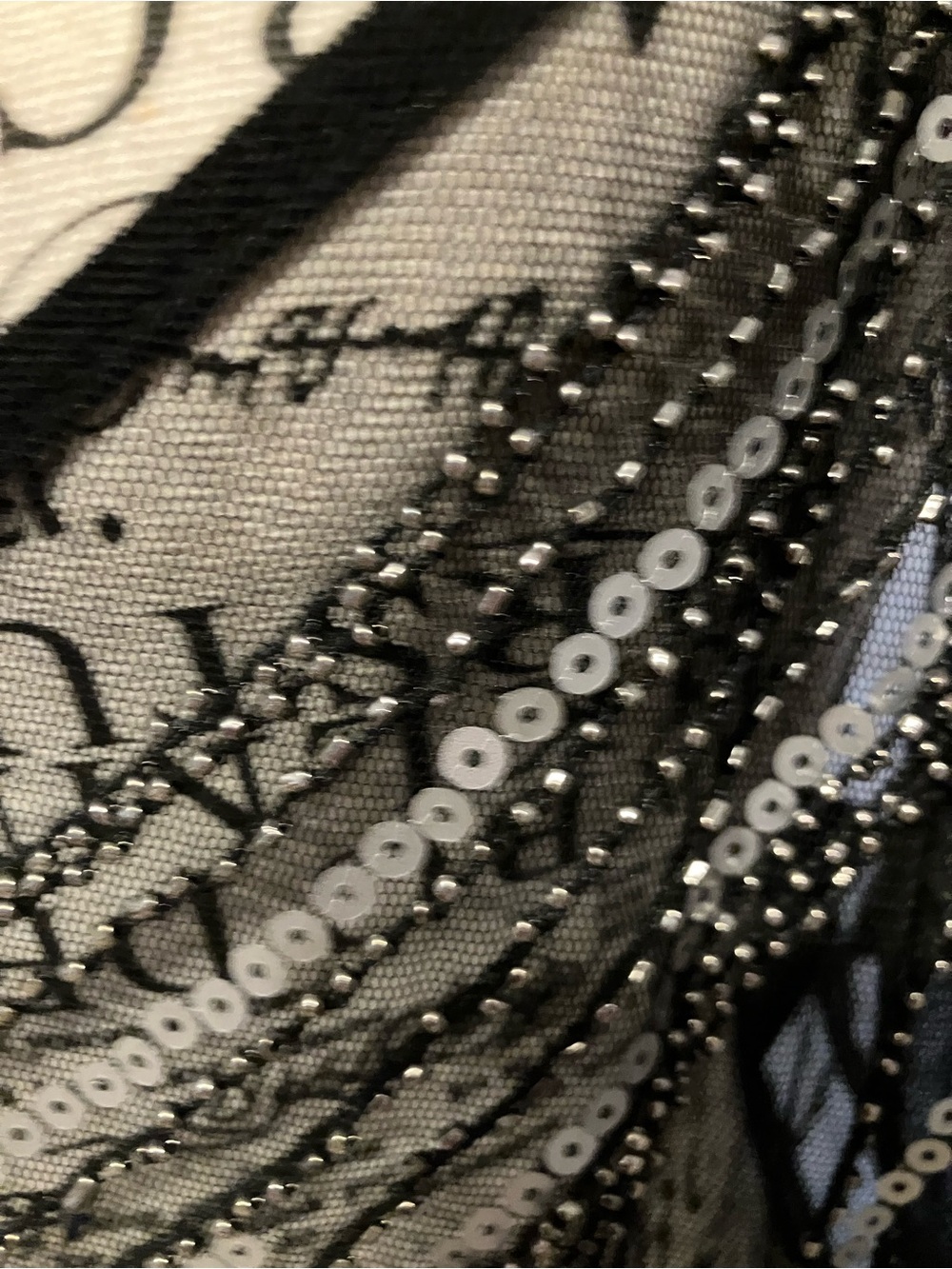 Sheer Black Beaded Flapper-Style Overlay - Picture 2 of 3